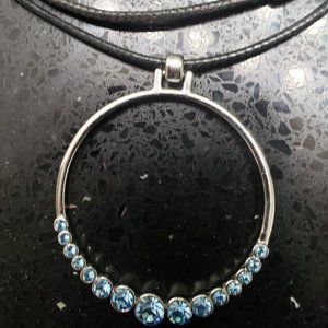 Silver and blue necklace